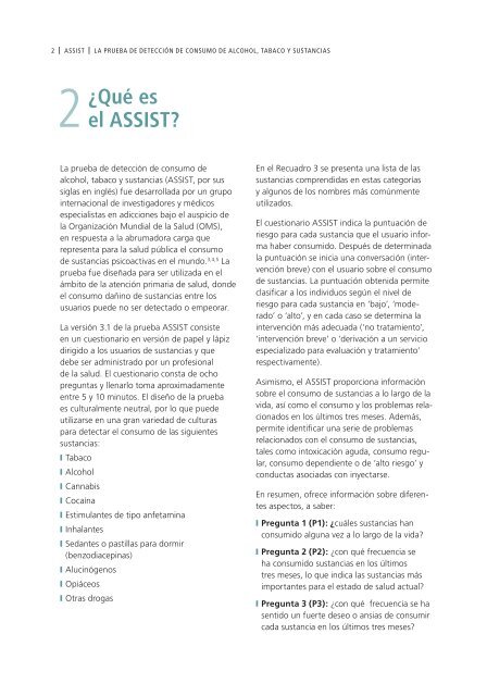 (ASSIST): Manual para uso en - PAHO/WHO