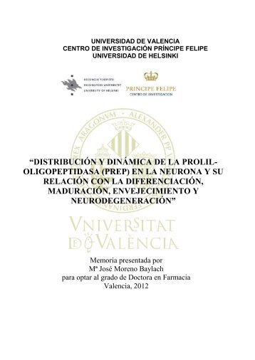 distribución y dinámica de la prolil- oligopeptidasa ... - Inicio RODERIC