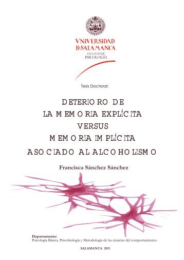 deterioro de la memoria explícita versus memoria implícita asociado ...