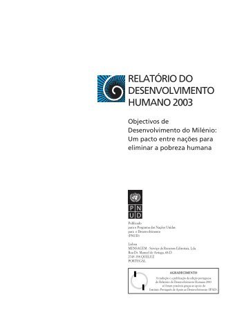 relatório do desenvolvimento humano 2003 - Human Development ...