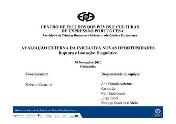 Avaliação Externa - Centro Novas Oportunidades