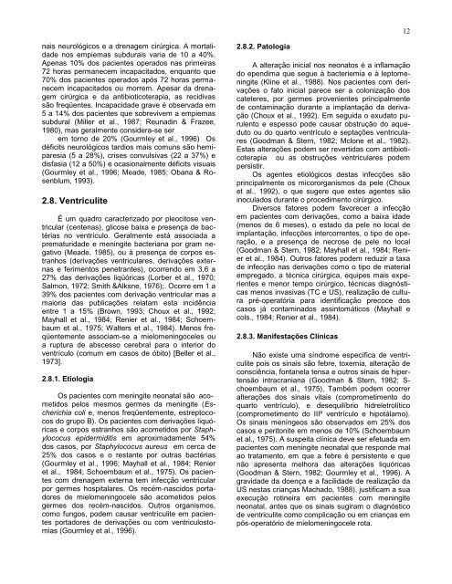Complicações cirúrgicas das infecções bacterianas intracranianas