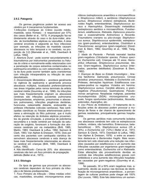 Complicações cirúrgicas das infecções bacterianas intracranianas