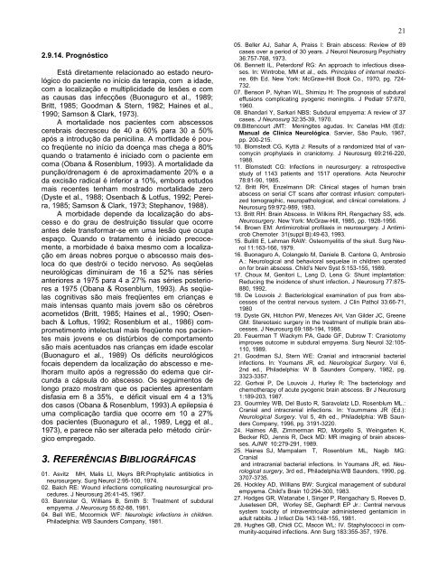 Complicações cirúrgicas das infecções bacterianas intracranianas