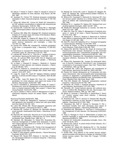 Complicações cirúrgicas das infecções bacterianas intracranianas