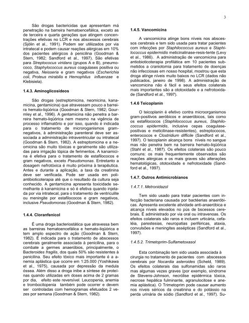 Complicações cirúrgicas das infecções bacterianas intracranianas