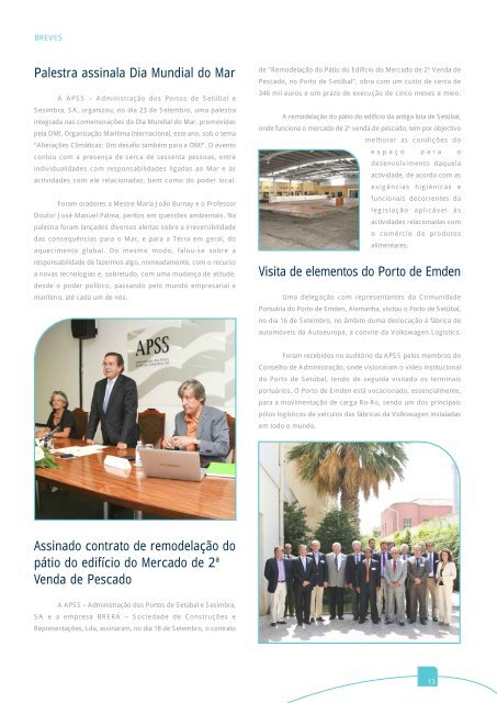 Newsletter dos Portos de Setúbal e Sesimbra - Porto de Setúbal