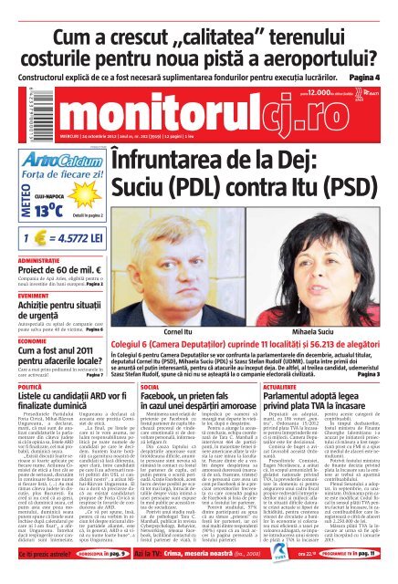 Înfruntarea de la Dej: Suciu (PDL) contra Itu (PSD) - Monitorul de Cluj