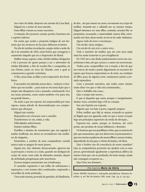 reformador agosto 2007 - a.qxp - Federação Espírita Brasileira