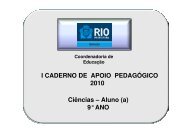 I CADERNO DE APOIO PEDAGÓGICO 2010 Ciências – Aluno (a) 9 ...