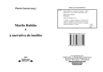 Murilo Rubião e a narrativa do insólito. Flavio ... - Dialogarts - Uerj