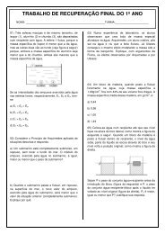 TRABALHO DE RECUPERAÇÃO FINAL DO 1º ANO