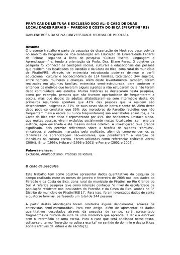 paredão e costa do bica (piratini/rs) - Associação de Leitura do Brasil