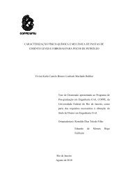 i COPPE/UFRJ CARACTERIZAÇÃO FÍSICO-QUÍMICA E MECÂNICA ...