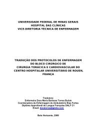 universidade federal de minas gerais - Hospital das Clínicas da UFMG