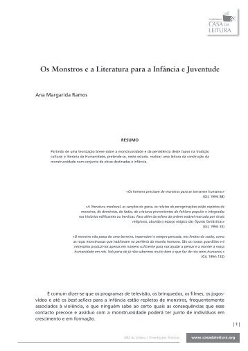 Os Monstros e a Literatura para a Infância e Juventude