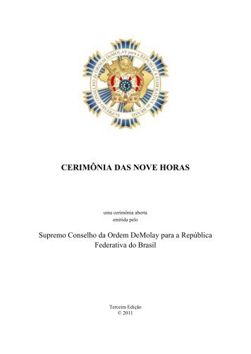Cerimônia das Nove Horas - DeMolay Brasil