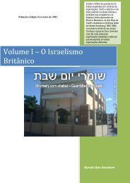 Volume I – O Israelismo Britânico - Comunidade de Israel