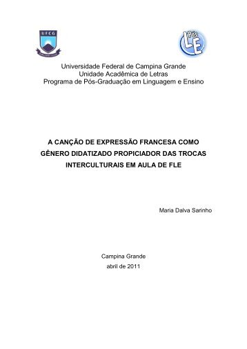 Maria Dalva Sarinho.pdf - Programa de Pós-Graduação em ...