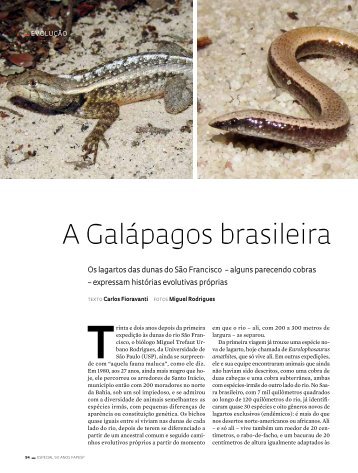 os lagartos da Bahia - Revista Pesquisa FAPESP