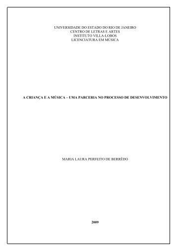 a criança e a música uma parceria no processo de desenvolvimento