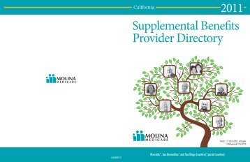 Supplemental Benefits Provider Directory - Molina Medicare