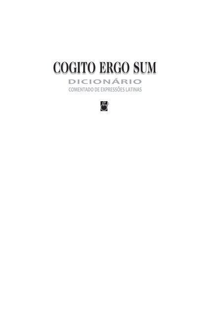 Cogito Ergo Sum - Livraria Martins Fontes