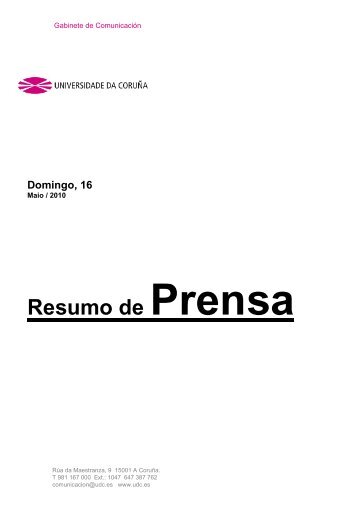 Revista de Prensa - Universidade da Coruña