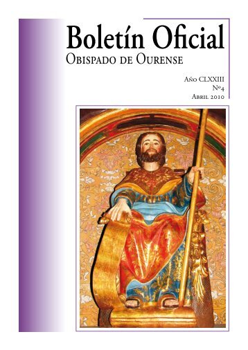 Boletín Oficial del Obispado de Ourense - Abril 2010 - Diocese de ...