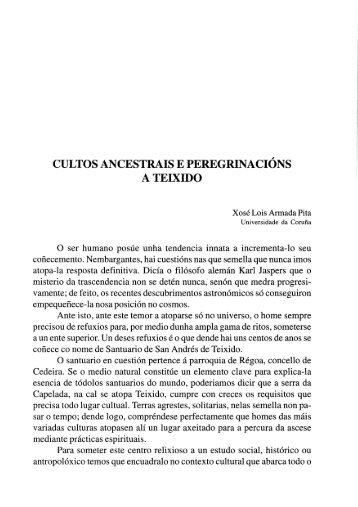 Cultos ancestrais e peregrinacións a Teixido - RUC - Universidade ...