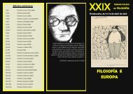 Programa da XXIX Semana Galega de Filosofía - Culturagalega.org