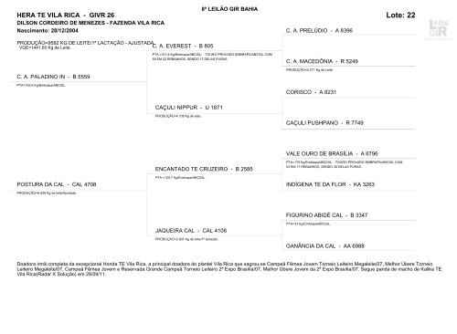 Lote: 1 - Leite Gir