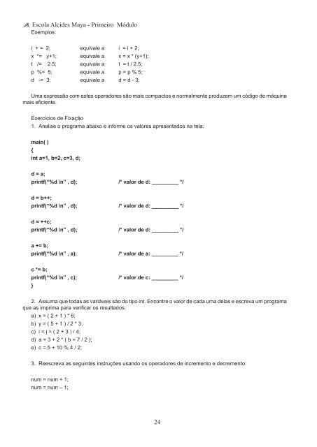 Fundamentos de Programação 1 - Alcides Maya Tecnologia