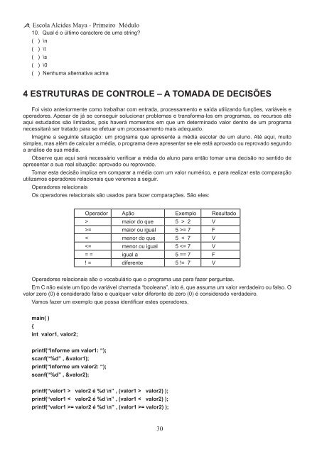 Fundamentos de Programação 1 - Alcides Maya Tecnologia