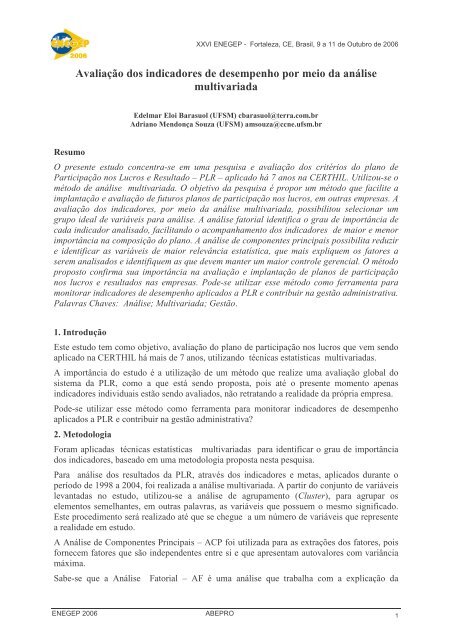 ENEGEP2006_TR470319_7112.pdf ... Avaliação dos ... - Abepro