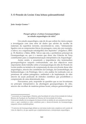 3. O Penedo do Lexim: Uma leitura paleoambiental - Câmara ...