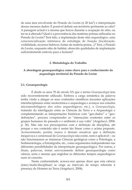 3. O Penedo do Lexim: Uma leitura paleoambiental - Câmara ...