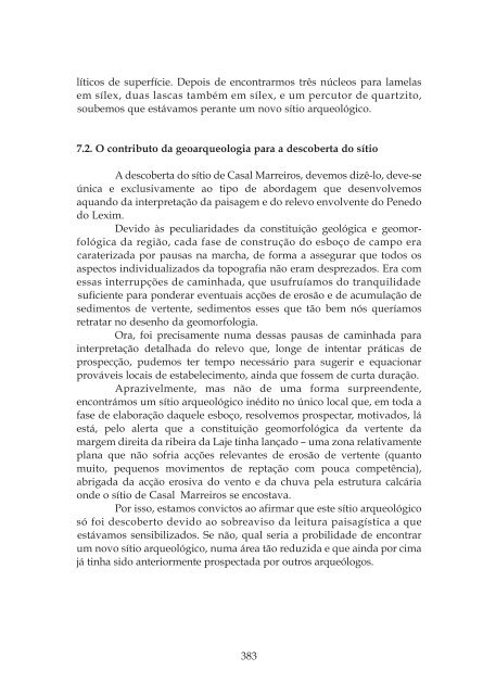 3. O Penedo do Lexim: Uma leitura paleoambiental - Câmara ...