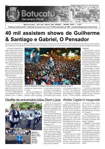 40 mil assistem shows de Guilherme & Santiago e Gabriel, O ...