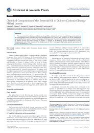 Medicinal & Aromatic Plants - OMICS Group