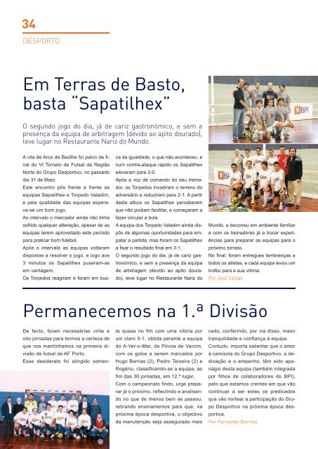 Agosto-Outubro 08 - Grupo Desportivo e Cultural dos Empregados ...