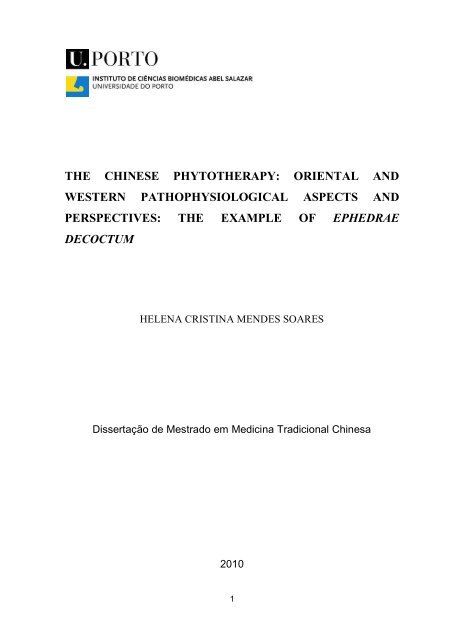 the chinese phytotherapy - Repositório Aberto da Universidade do ...