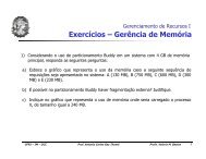 Exercícios – Gerência de Memória - DCC - UFRJ