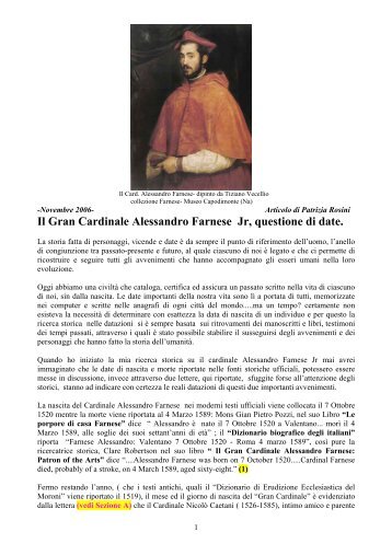 Il Gran Cardinale Alessandro Farnese Jr ... - Chiesa Del Gesù