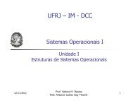 Estruturas de Sistemas Operacionais - DCC - UFRJ