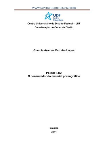 Glaucia Arantes Ferreira Lopes PEDOFILIA - Conteúdo Jurídico