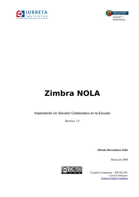 Zimbra NOLA - Iurreta GLHB Institutua