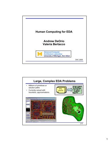 Human Computing for EDA Andrew DeOrio Valeria Bertacco Large ...