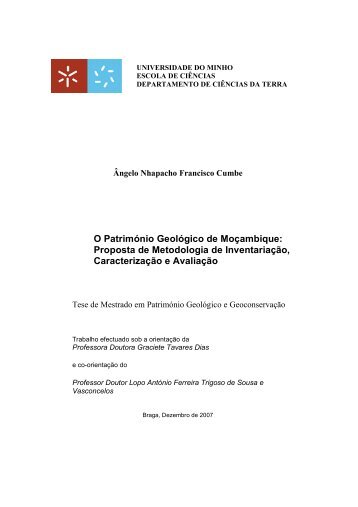 O Património Geológico de Moçambique - Departamento de ...