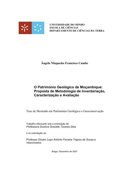 Mapa geológico simplificado de Portugal com a indicação da distribuição